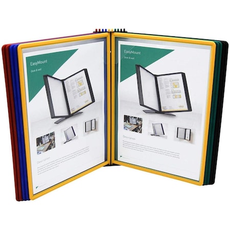 Tarifold Easy - Load Wall Display Unit with 10 Display Pockets, Assorted Color TA567597